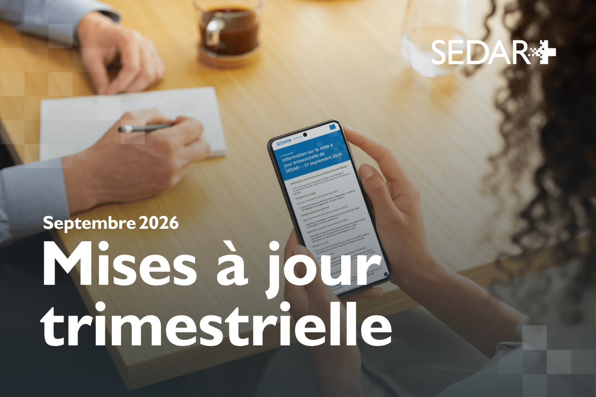 Information sur la mise à jour trimestrielle de SEDAR+ : 21 septembre 2026